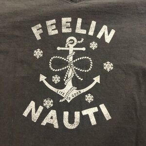 Life Is Good Charcoal 'Feelin Nauti' Tee